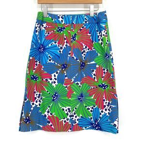 Vintage Harve Benard Bold Vibrant Floral print Retro Pencil Skirt Women sz 10